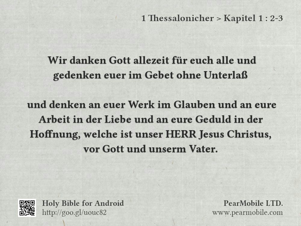 1 Thessalonicher, Kapitel 1:2-3
